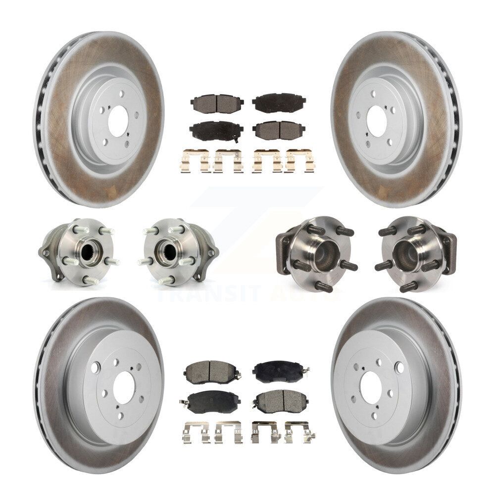 Front Rear Hub Bearing Coated Brake Rotor Pad Kit (10Pc) For Toyota 86 With Brembo Brakes KBB-130039