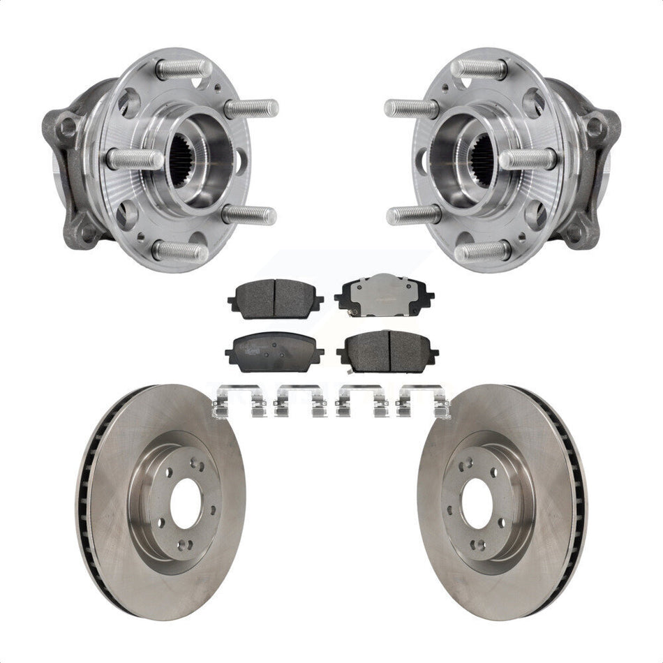 Front Hub Bearing Assembly Disc Brake Rotor Pad Kit For Hyundai Santa Fe Kia Sorento Cruz KBB-130047