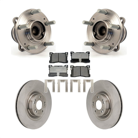 Front Hub Bearing Assembly Disc Brake Rotors And Pads Kit For 2012-2016 Hyundai Equus KBB-130055