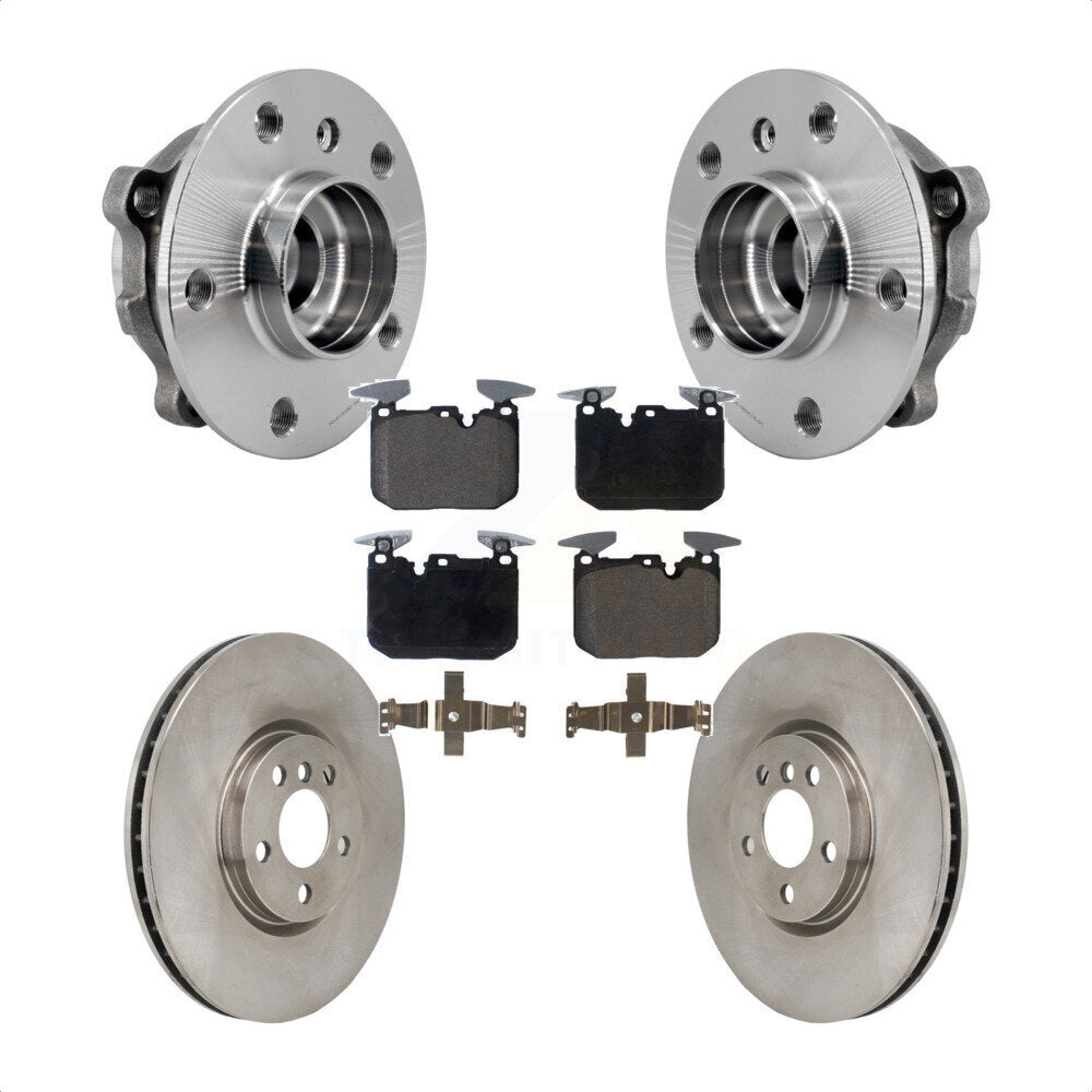 Front Hub Bearing Disc Brake Rotor & Pads Kit For 2020-2022 Mini Cooper John Works KBB-130057