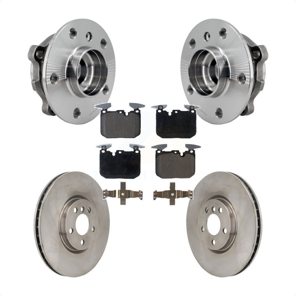 Front Hub Bearing Disc Brake Rotor & Pads Kit For 2020-2022 Mini Cooper John Works KBB-130057