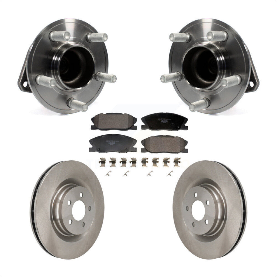 Front Hub Bearing Brake Rotor & Pad Kit For Dodge Charger With 370mm Diameter KBB-130060