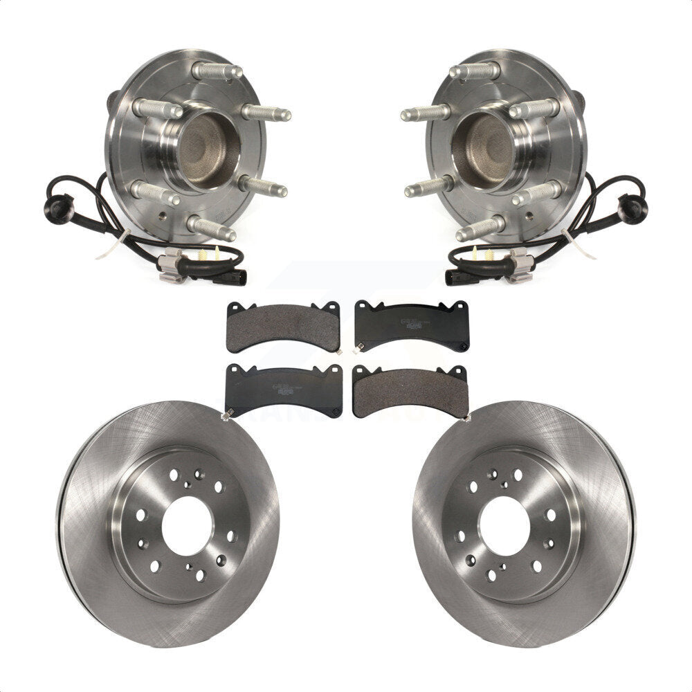 Front Hub Bearing Brake Rotor & Pads Kit For GMC Sierra 1500 Chevrolet Silverado Yukon XL KBB-130066