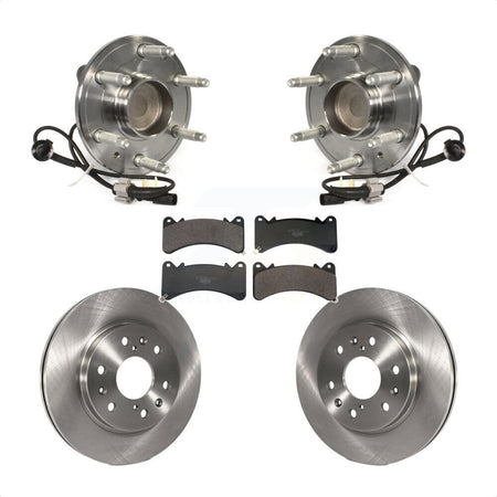 Front Hub Bearing Brake Rotor & Pads Kit For GMC Sierra 1500 Chevrolet Silverado Yukon XL KBB-130066