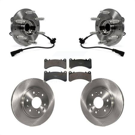 Front Hub Bearing Brake Rotor & Pads Kit For GMC Sierra 1500 Chevrolet Silverado Yukon XL KBB-130067