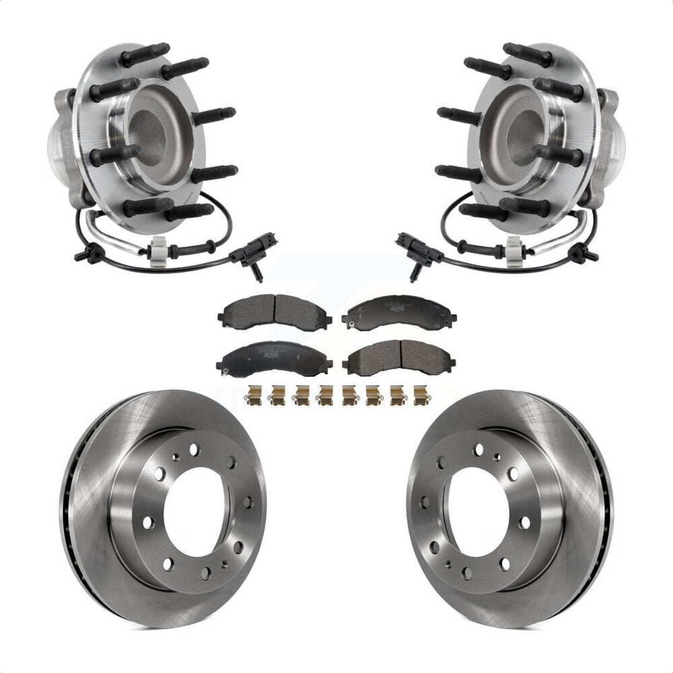 Front Hub Bearing Brake Rotor And Pad Kit For 2021-2023 GMC Savana 2500 Chevrolet Express KBB-130069