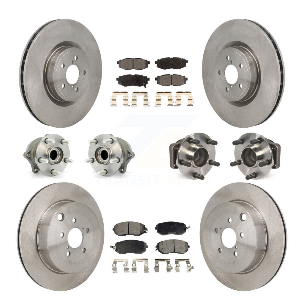 Front Rear Hub Bearing Brake Rotor & Pad Kit (10Pc) For 2019 Toyota 86 With Brembo Brakes KBB-130098