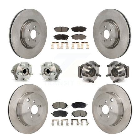 Front Rear Hub Bearing Brake Rotor & Pad Kit (10Pc) For 2019 Toyota 86 With Brembo Brakes KBB-130098
