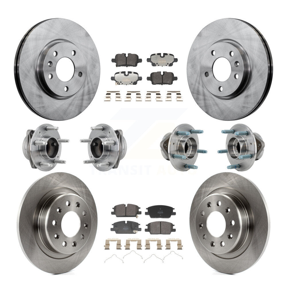 Front Rear Hub Bearing Brake Rotor & Pad Kit (10Pc) For Chevrolet Equinox GMC Terrain FWD KBB-130106