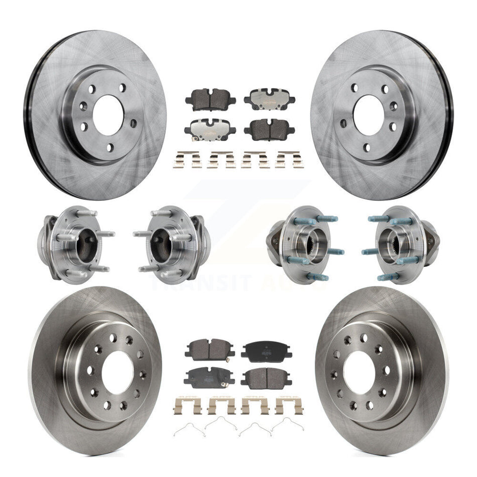 Front Rear Hub Bearing Brake Rotor & Pad Kit (10Pc) For Chevrolet Equinox GMC Terrain FWD KBB-130106