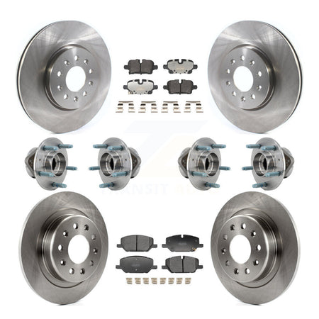 Front Rear Hub Bearing Brake Rotor & Pad Kit (10Pc) For Chevrolet Equinox GMC Terrain 4WD KBB-130107