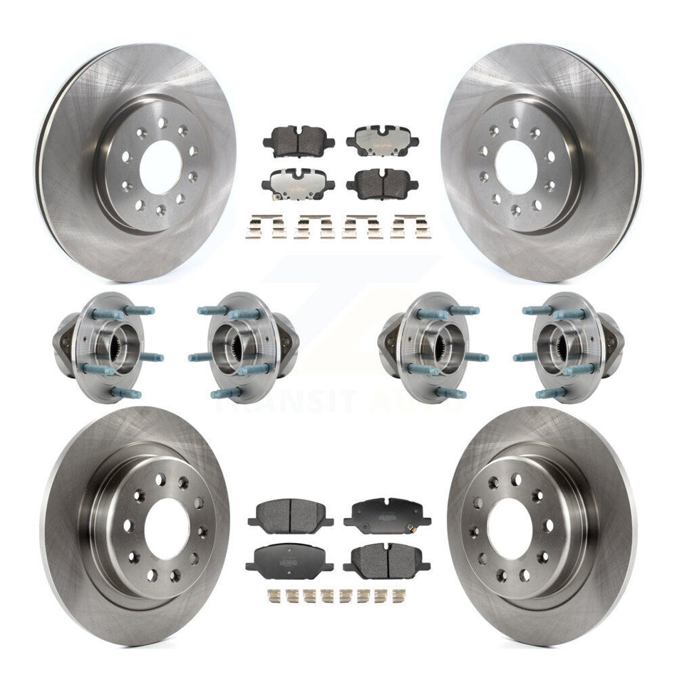 Front Rear Hub Bearing Brake Rotor & Pad Kit (10Pc) For Chevrolet Equinox GMC Terrain 4WD KBB-130107