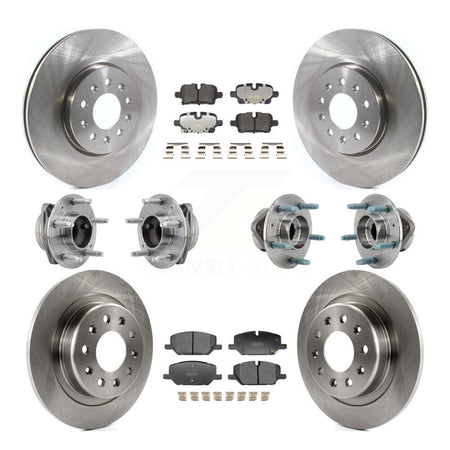 Front Rear Hub Bearing Brake Rotor & Pad Kit (10Pc) For Chevrolet Equinox GMC Terrain FWD KBB-130108