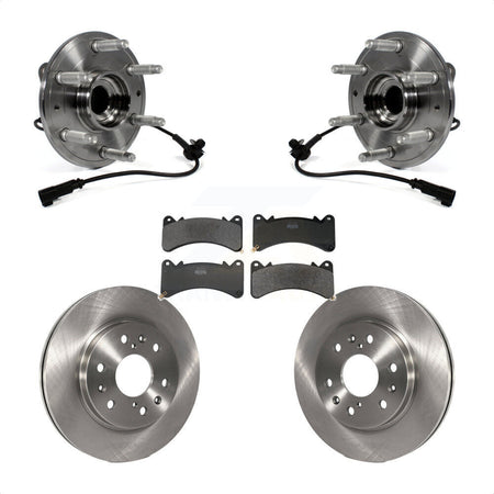 Front Hub Bearing Brake Rotor & Pads Kit For GMC Sierra 1500 Chevrolet Silverado Yukon XL KBB-130115