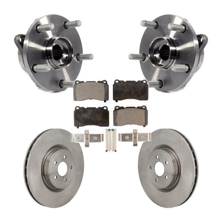 Front Hub Bearing Assembly Disc Brake Rotors And Pads Kit For 2004 Subaru Impreza WRX STI KBB-130116
