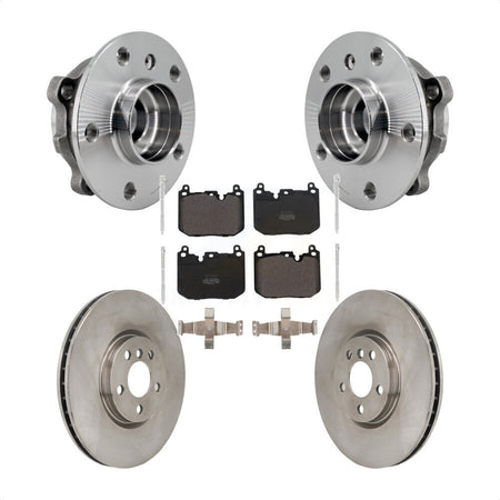 Front Hub Bearing Assembly Disc Brake Rotor & Pads Kit For Mini Cooper Countryman Clubman KBB-130117