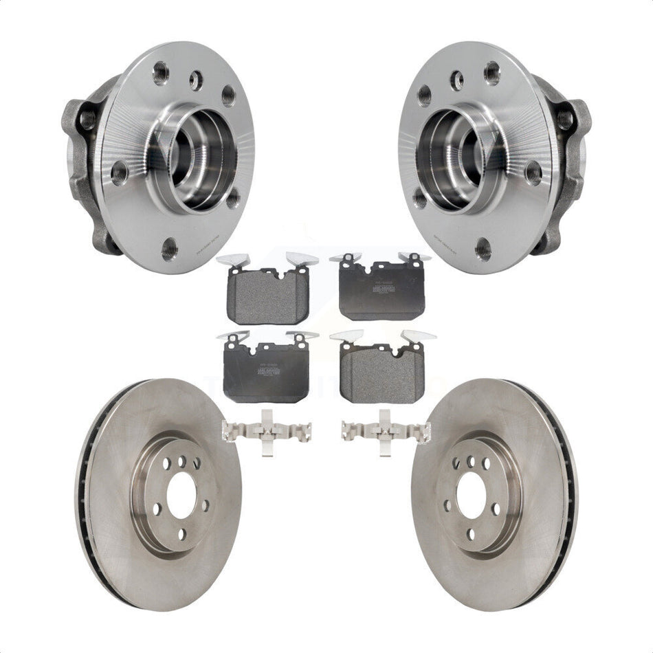 Front Hub Bearing Disc Brake Rotor & Pads Kit For 2020-2022 Mini Cooper John Works KBB-130118