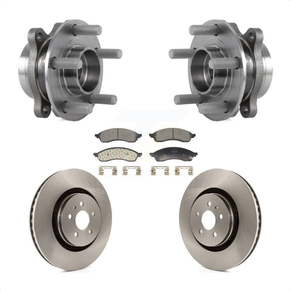 Front Hub Bearing Assembly Disc Brake Rotors And Pads Kit For Lincoln Nautilus KBB-130126