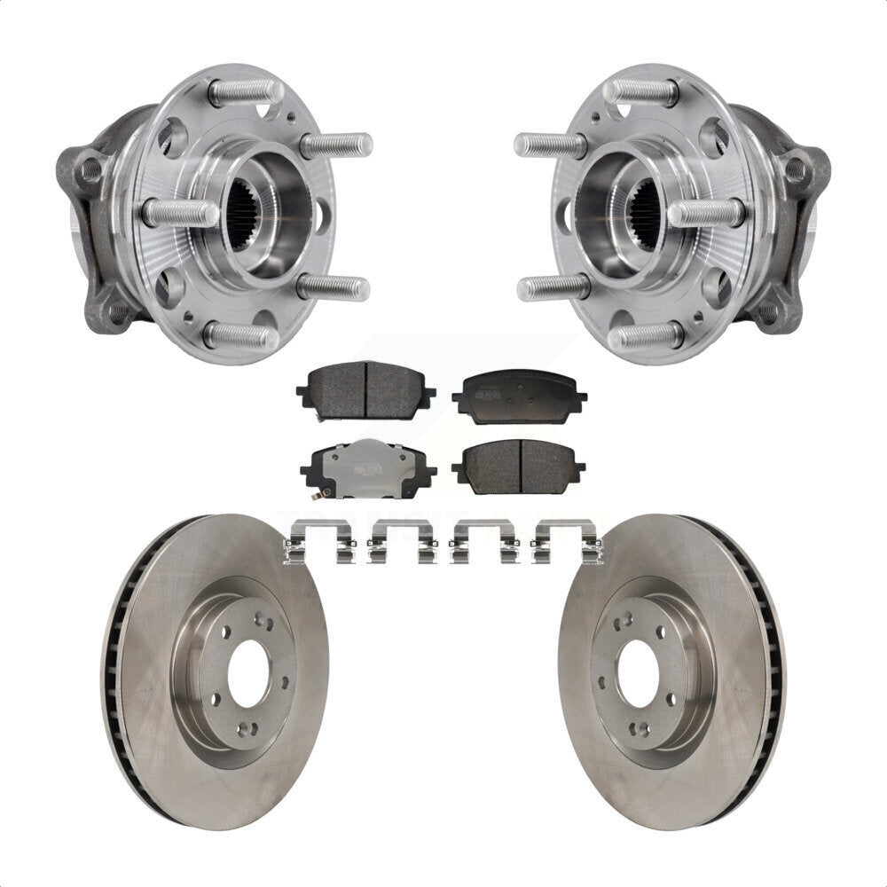 Front Hub Bearing Assembly Disc Brake Rotor Pad Kit For Hyundai Santa Fe Kia Sorento Cruz KBB-130137