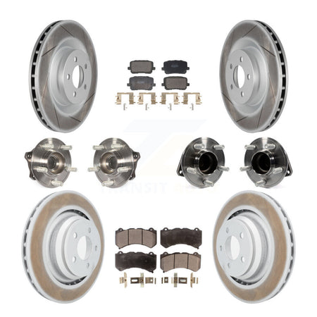 Front Rear Hub Bearings Coated Disc Brake Rotors And Pads Kit (10Pc) For Dodge Charger KBB-130164