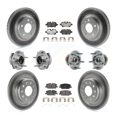 Front Rear Hub Bearing Coat Brake Rotor Pads Kit (10Pc) For Chevrolet Equinox GMC Terrain KBB-130173