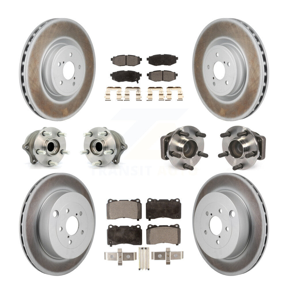 Front Rear Hub Bearing Coat Brake Rotor Pads Kit (10Pc) For Subaru BRZ With Brembo Brakes KBB-130177