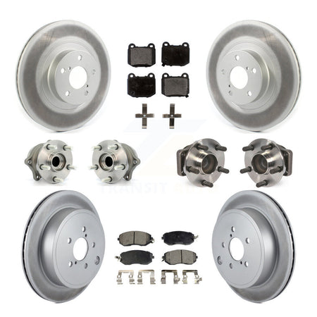 Front Rear Hub Bearing Coat Brake Rotor Pads Kit (10Pc) For 17 Subaru BRZ Limited/Premium KBB-130179