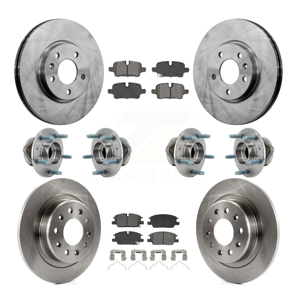 Front Rear Hub Bearing Brake Rotor & Pad Kit (10Pc) For Chevrolet Equinox GMC Terrain 4WD KBB-130216