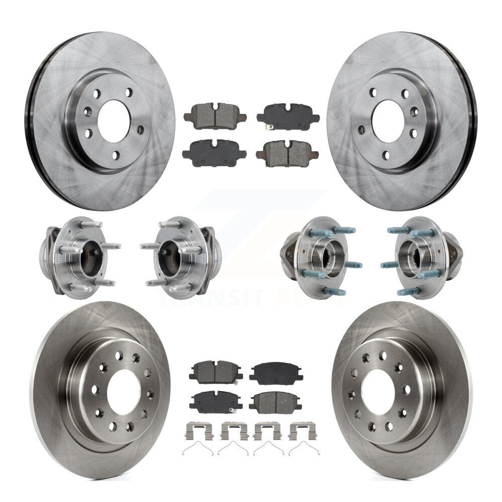 Front Rear Hub Bearing Brake Rotor & Pad Kit (10Pc) For Chevrolet Equinox GMC Terrain FWD KBB-130217
