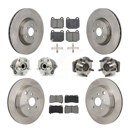 Front Rear Hub Bearings Disc Brake Rotors And Pads Kit (10Pc) For Subaru BRZ Toyota 86 KBB-130222