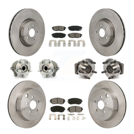 Front Rear Hub Bearing Brake Rotor & Pad Kit (10Pc) For 2019 Toyota 86 With Brembo Brakes KBB-130224