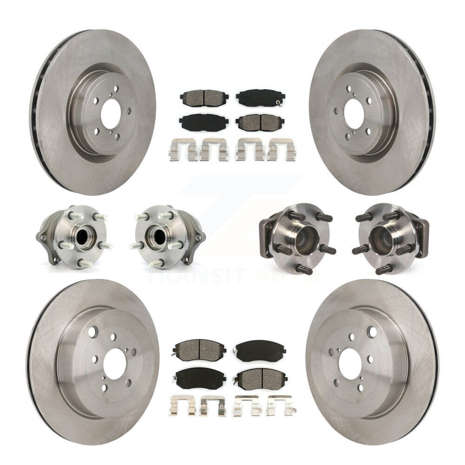 Front Rear Hub Bearing Brake Rotor & Pad Kit (10Pc) For 2019 Toyota 86 With Brembo Brakes KBB-130224