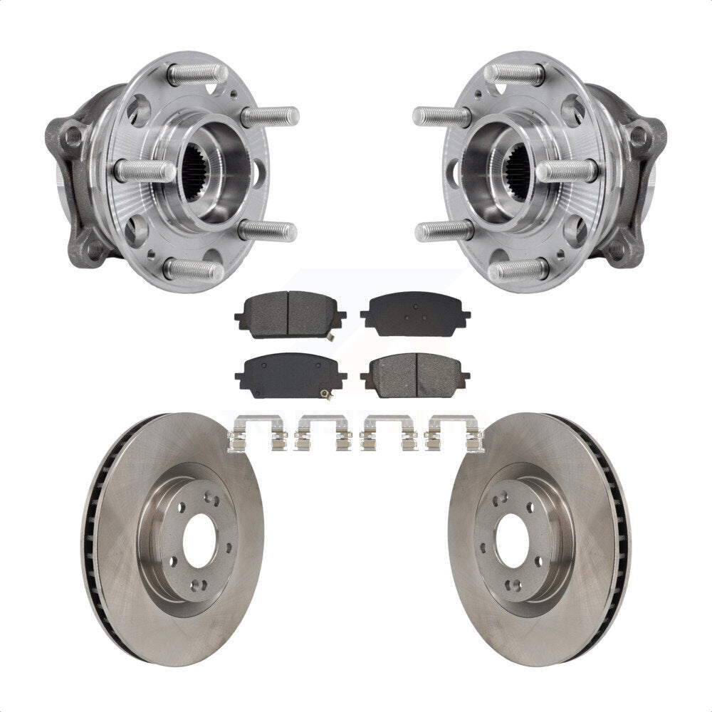 Front Hub Bearing Assembly Disc Brake Rotor Pad Kit For Hyundai Santa Fe Kia Sorento Cruz KBB-130230