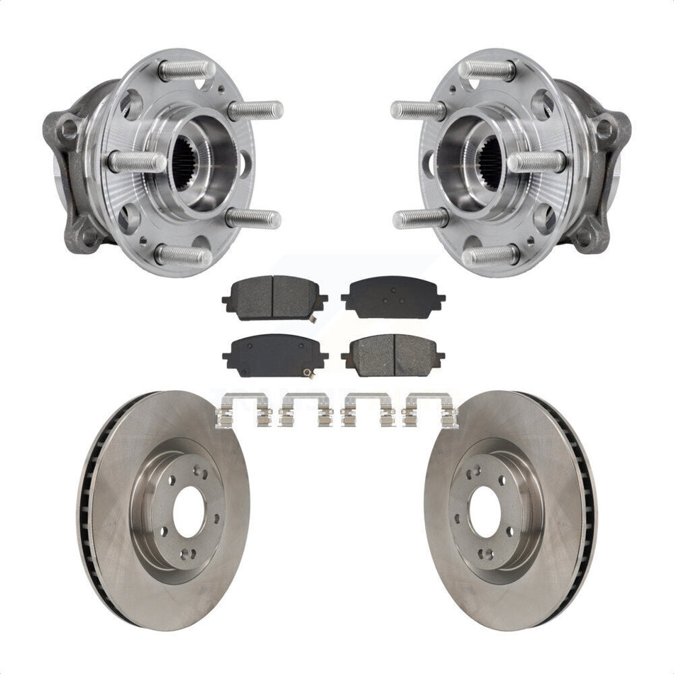 Front Hub Bearing Assembly Disc Brake Rotor Pad Kit For Hyundai Santa Fe Kia Sorento Cruz KBB-130230