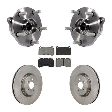 Front Hub Bearing Assembly Disc Brake Rotors And Pads Kit For 2004 Subaru Impreza WRX STI KBB-130233