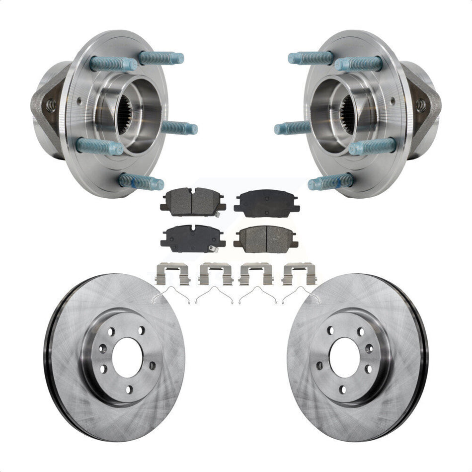Front Hub Bearing Assembly Disc Brake Rotor And Pad Kit For Chevrolet Equinox GMC Terrain KBB-130235