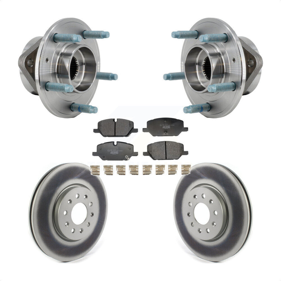 Front Hub Bearing Assembly Coated Brake Rotor & Pad Kit For Chevrolet Equinox GMC Terrain KBB-130251