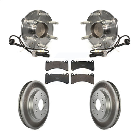 Front Hub Bearing Coat Brake Rotor Pads Kit For GMC Sierra 1500 Chevrolet Silverado Yukon KBB-130257