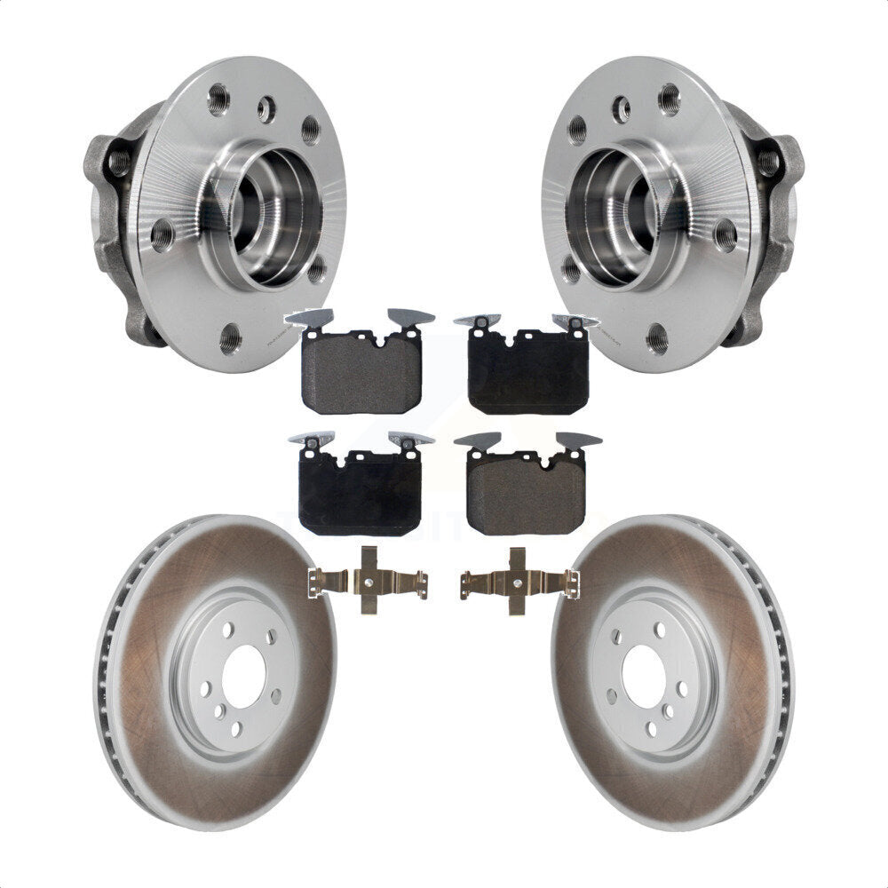 Front Hub Bearing Coated Brake Rotor Pads Kit For 2020-2022 Mini Cooper John Works KBB-130264