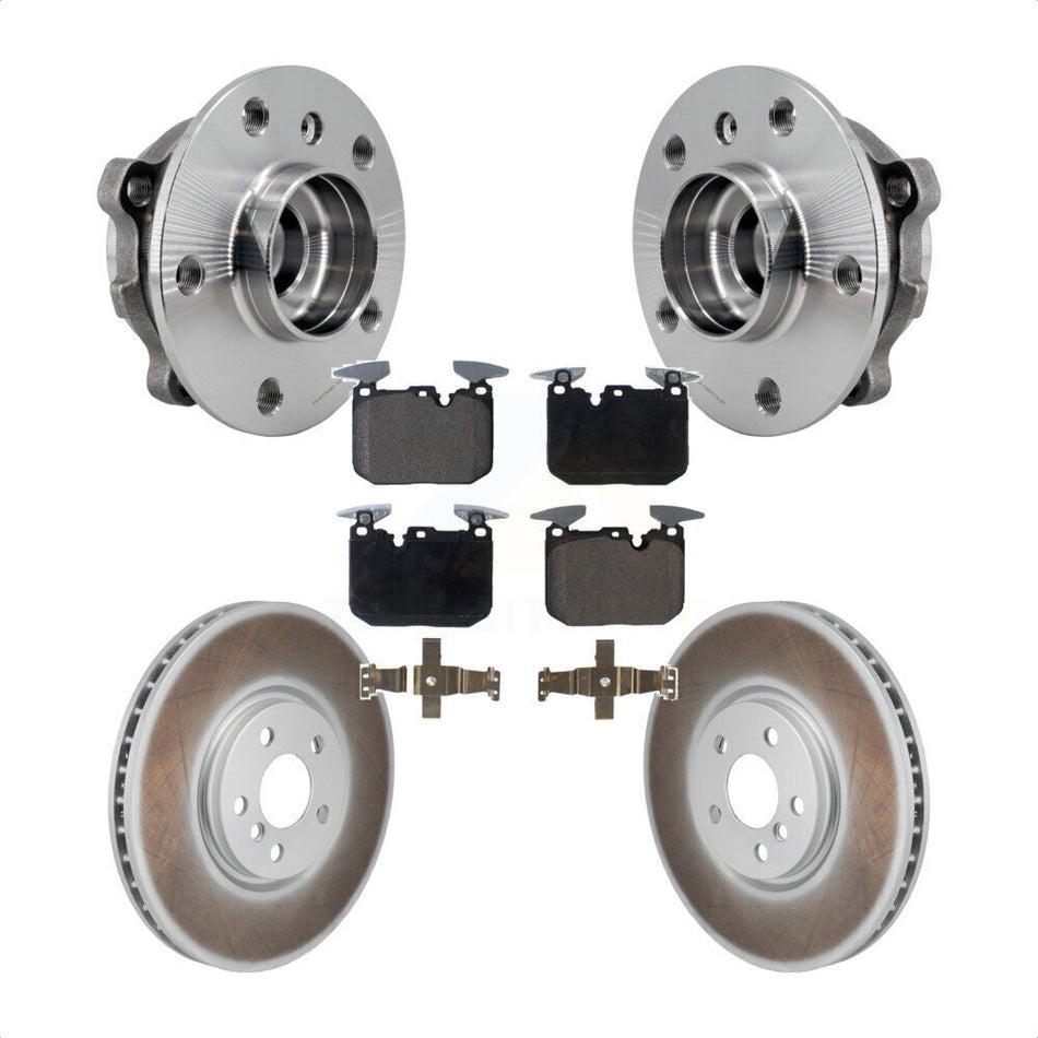 Front Hub Bearing Coated Brake Rotor Pads Kit For 2020-2022 Mini Cooper John Works KBB-130264