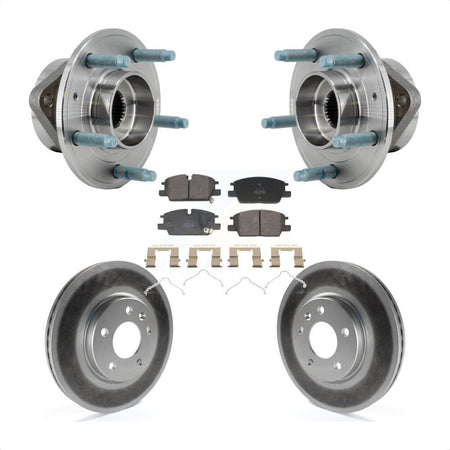 Front Hub Bearing Assembly Coated Brake Rotor & Pad Kit For Chevrolet Equinox GMC Terrain KBB-130278
