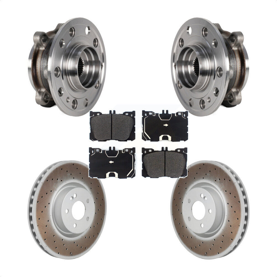 Front Hub Bearing Coat Brake Rotor Pad Kit For Mercedes-Benz C43 AMG GLC43 E450 E400 E300 KBB-130280