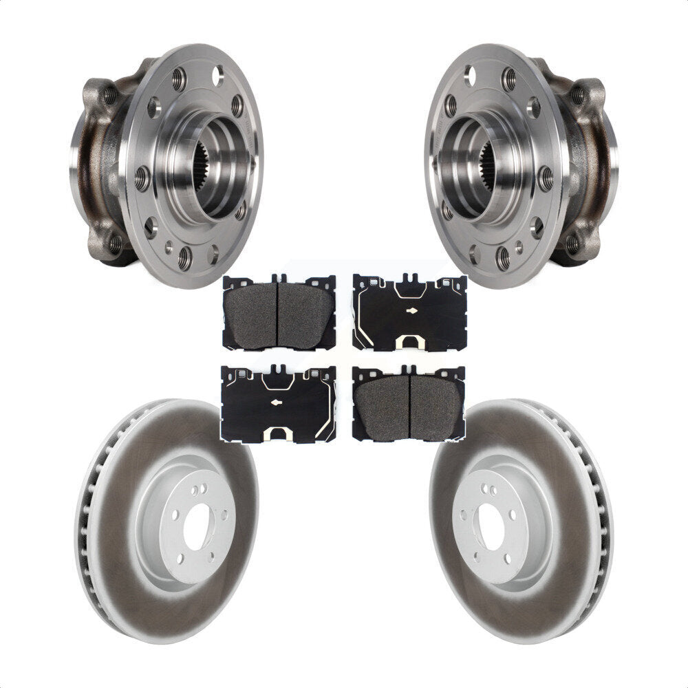 Front Hub Bearing Coat Brake Rotor Pad Kit For Mercedes-Benz C43 AMG GLC43 E450 E400 E300 KBB-130281