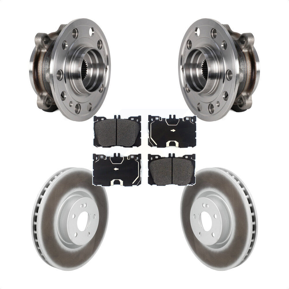 Front Hub Bearing Coat Brake Rotor Pad Kit For Mercedes-Benz C43 AMG GLC43 E450 E400 E300 KBB-130281