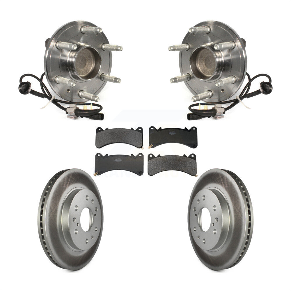 Front Hub Bearing Coat Brake Rotor Pads Kit For GMC Sierra 1500 Chevrolet Silverado Yukon KBB-130285
