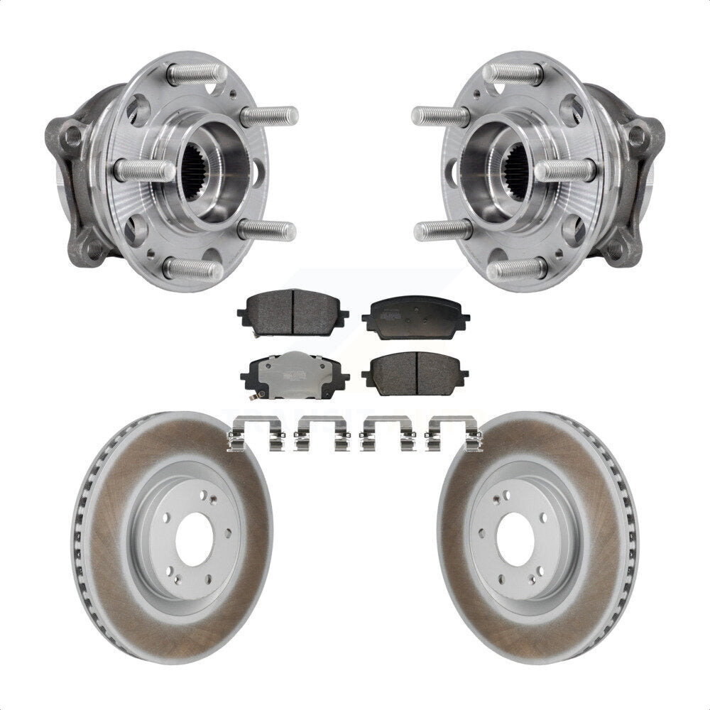 Front Hub Bearing Assembly Coat Brake Rotor Pad Kit For Hyundai Santa Fe Kia Sorento Cruz KBB-130287