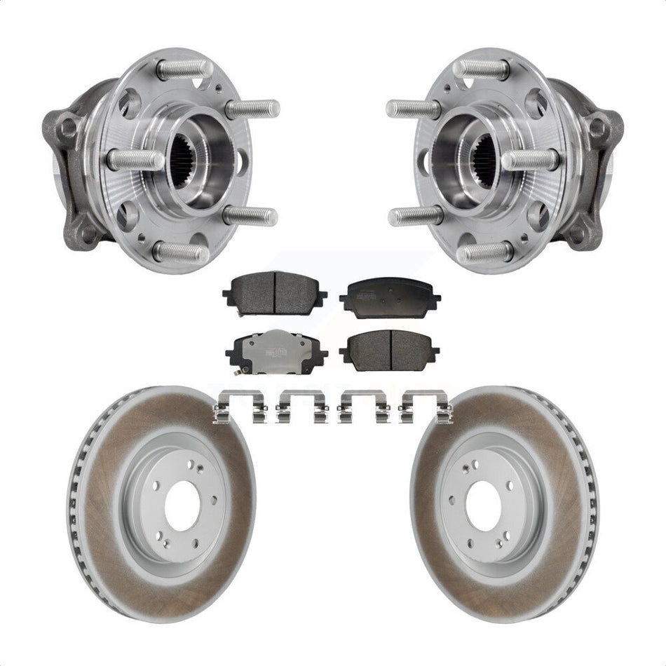 Front Hub Bearing Assembly Coat Brake Rotor Pad Kit For Hyundai Santa Fe Kia Sorento Cruz KBB-130287