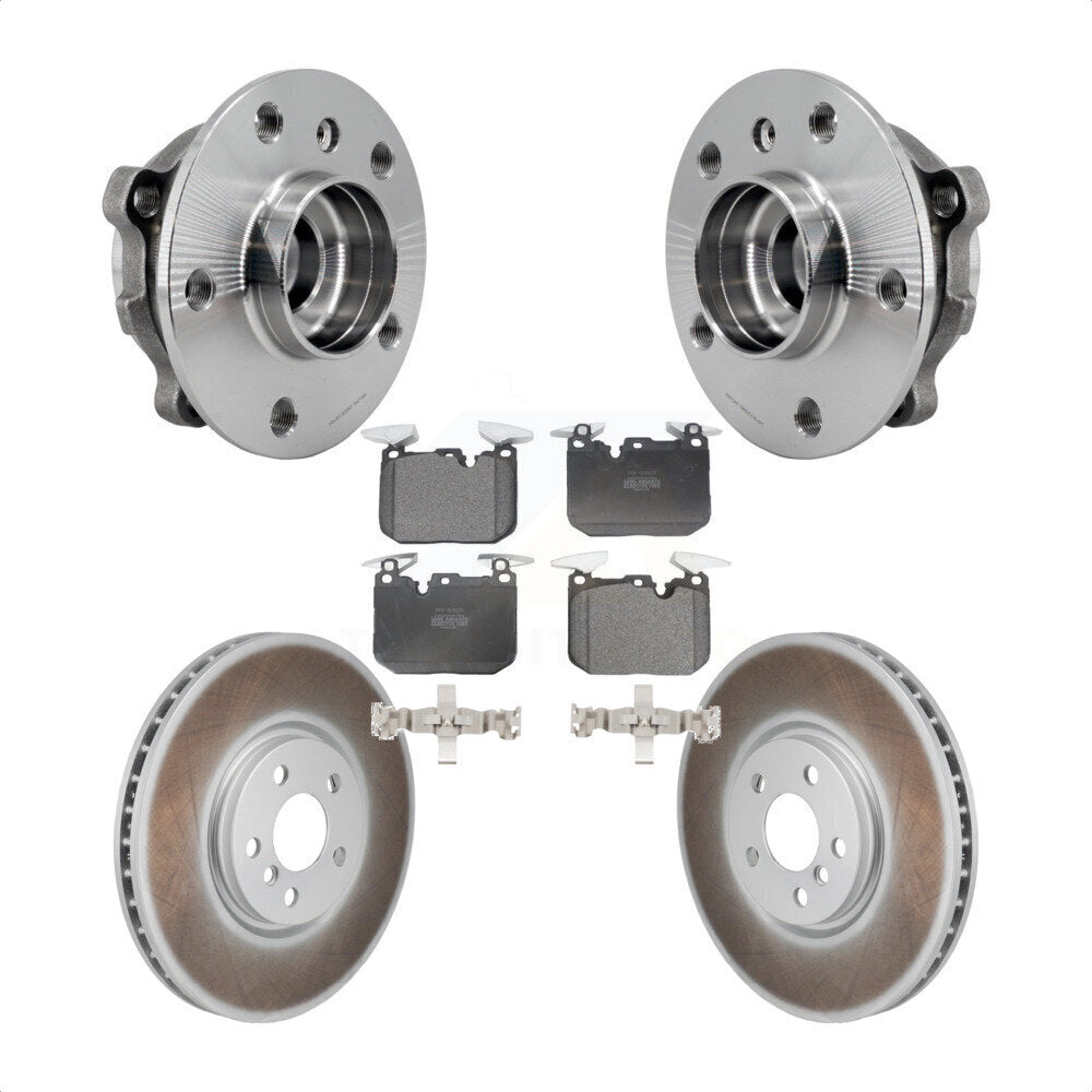Front Hub Bearing Coated Brake Rotor Pads Kit For 2020-2022 Mini Cooper John Works KBB-130291