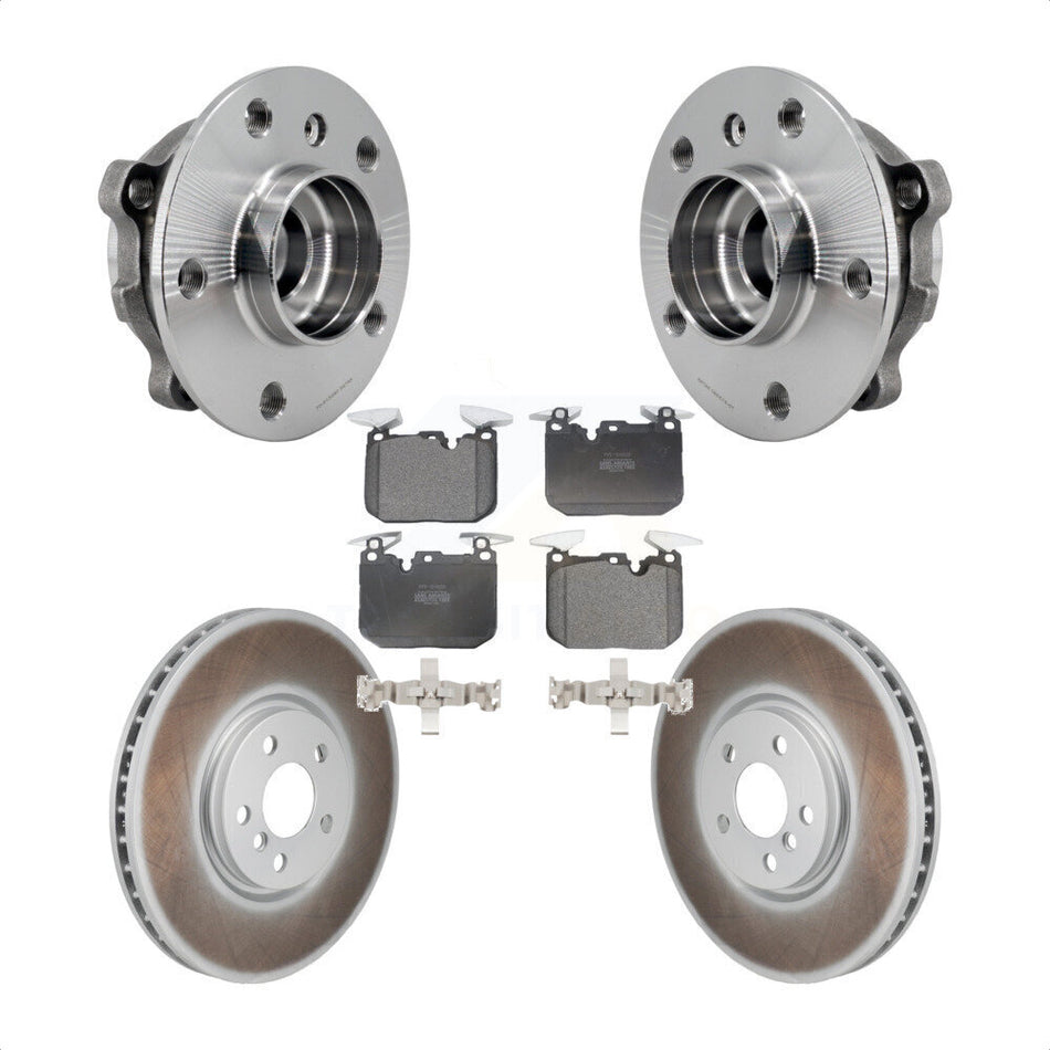 Front Hub Bearing Coated Brake Rotor Pads Kit For 2020-2022 Mini Cooper John Works KBB-130291