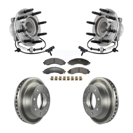 Front Hub Bearing Assembly Coat Brake Rotor Pad Kit For GMC Savana 2500 Chevrolet Express KBB-130293